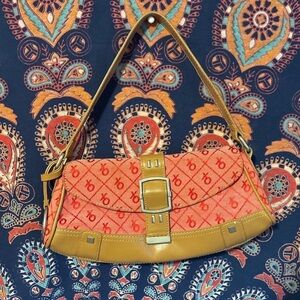 XOXO Vibrant Orange and Tan Shoulder Bag